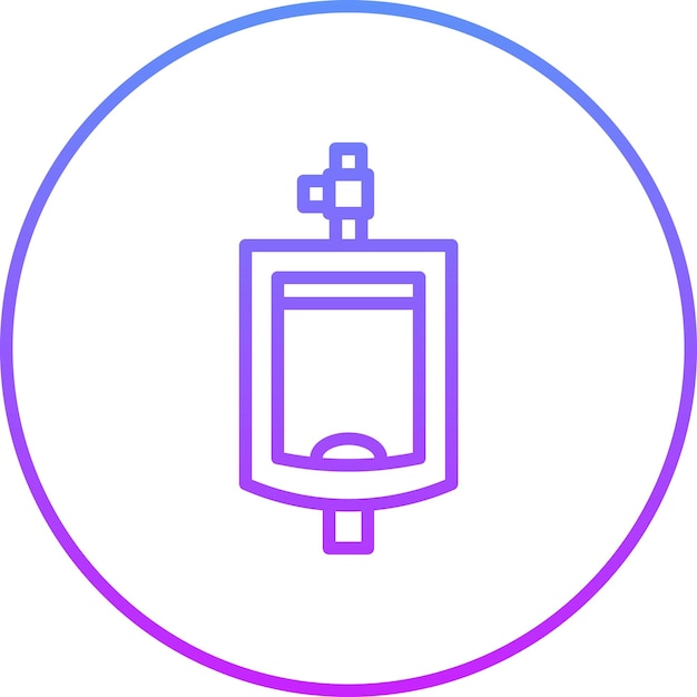 Ilustración del icono vectorial del inodoro de orinal del conjunto de iconos de la rutina de higiene