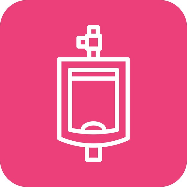 Ilustración del icono vectorial del inodoro de orinal del conjunto de iconos de la rutina de higiene