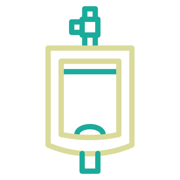 Ilustración del icono vectorial del inodoro de orinal del conjunto de iconos de la rutina de higiene