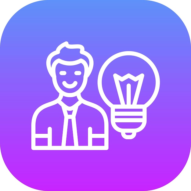 Ilustración del icono vectorial de Insight del conjunto de iconos de Back to School