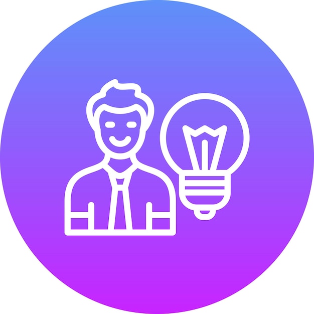 Ilustración del icono vectorial de Insight del conjunto de iconos de Back to School