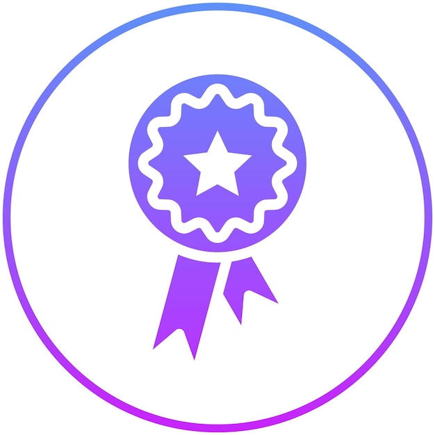 Ilustración del icono vectorial de la insignia del conjunto de iconos de logros