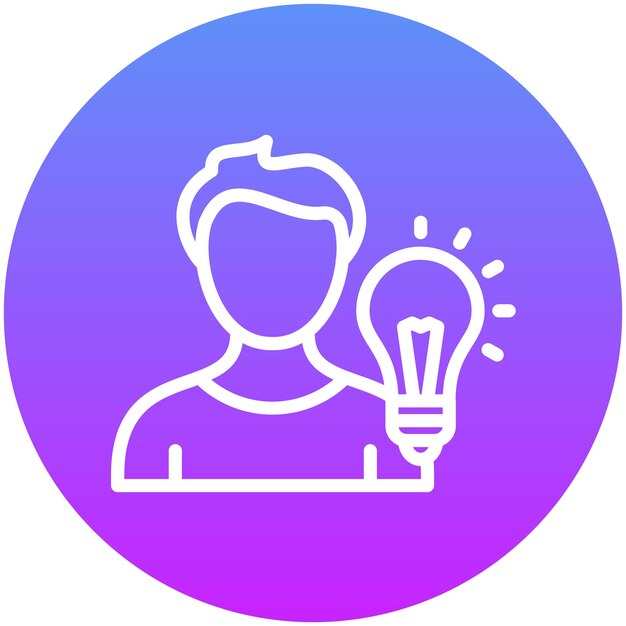 Ilustración del icono vectorial de inspiración del conjunto de iconos de estilos de vida