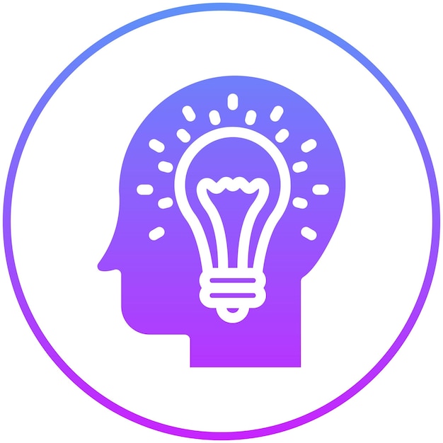 Ilustración del icono vectorial de inspiración del conjunto de iconos de logros