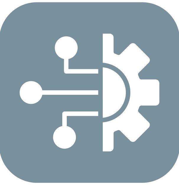 Ilustración del icono vectorial de inteligencia del conjunto de iconos de Business Analytics