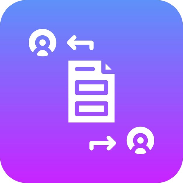 Ilustración del icono vectorial de intercambio de archivos del conjunto de iconos de codificación y desarrollo