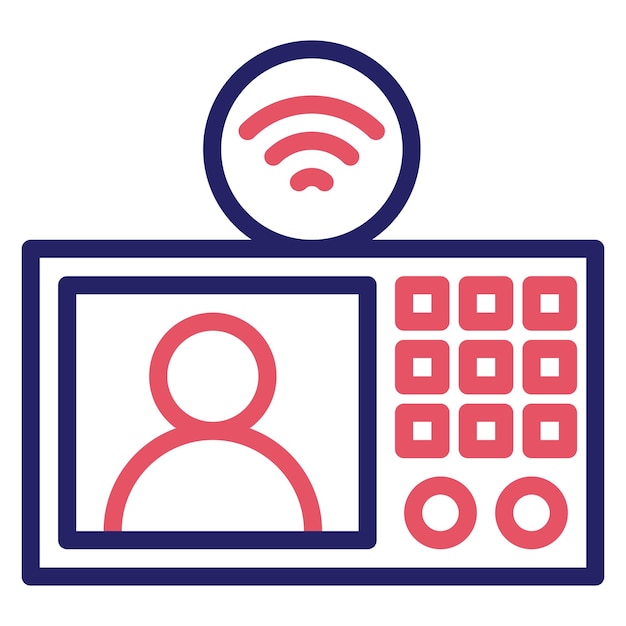 Ilustración del icono vectorial de intercomunicación del conjunto de iconos de Smart Home