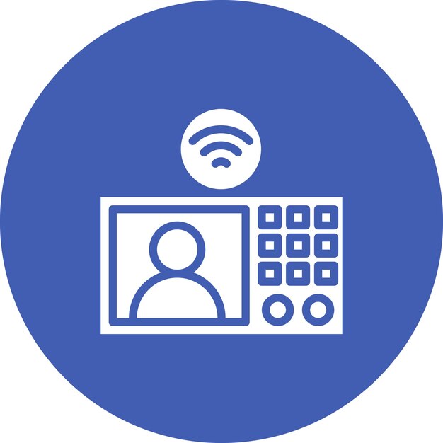 Ilustración del icono vectorial de intercomunicación del conjunto de iconos de Smart Home