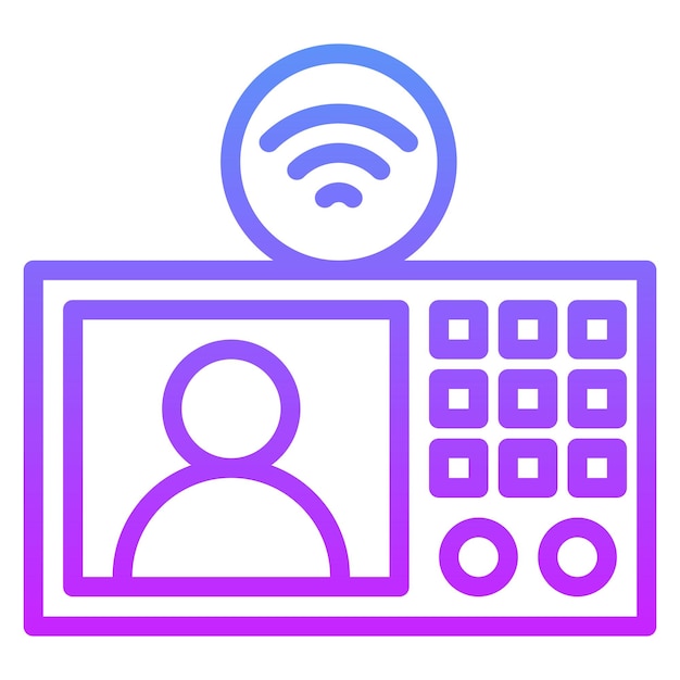 Ilustración del icono vectorial de intercomunicación del conjunto de iconos de Smart Home