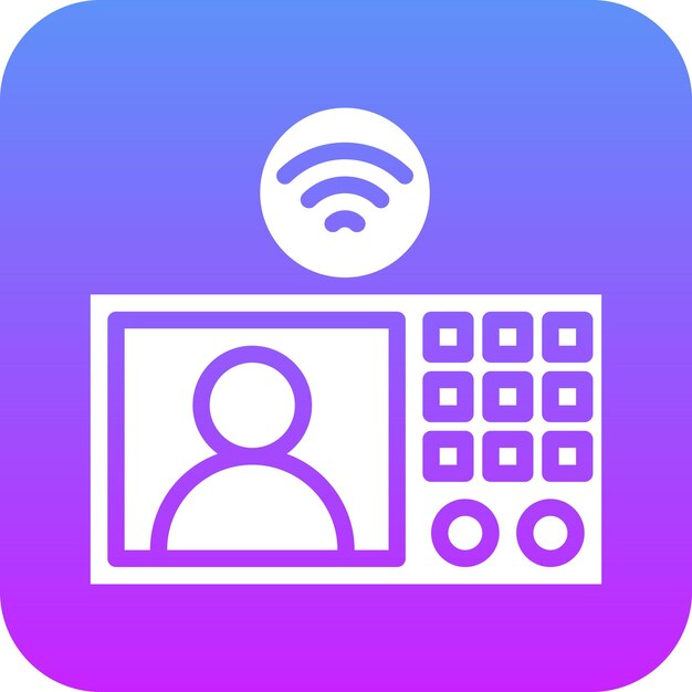 Ilustración del icono vectorial de intercomunicación del conjunto de iconos de Smart Home