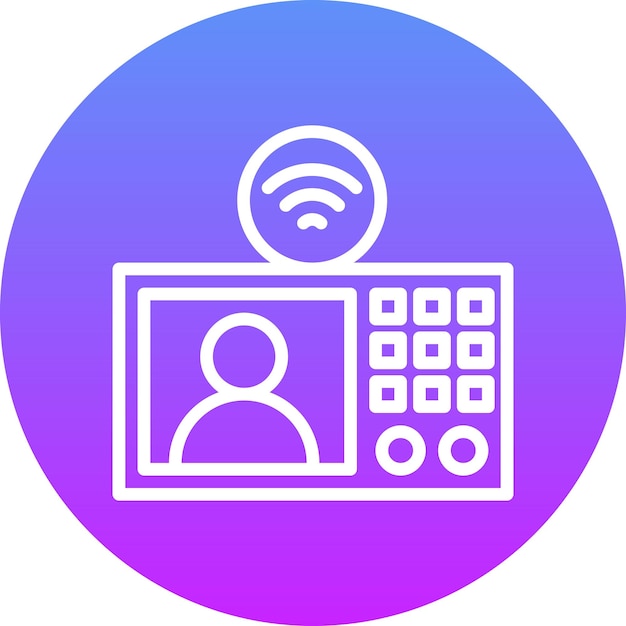 Ilustración del icono vectorial de intercomunicación del conjunto de iconos de Smart Home