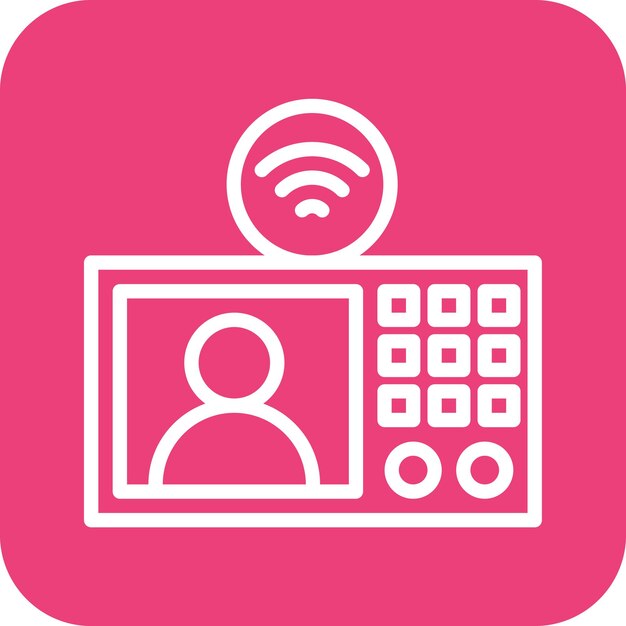 Ilustración del icono vectorial de intercomunicación del conjunto de iconos de Smart Home