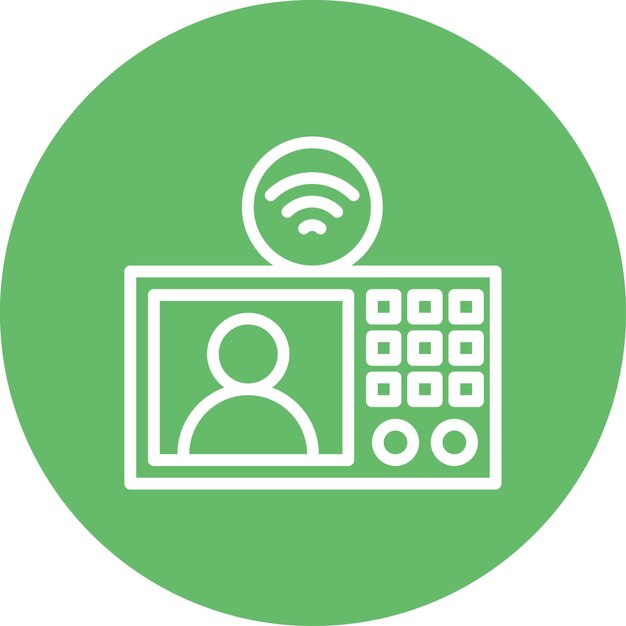 Ilustración del icono vectorial de intercomunicación del conjunto de iconos de Smart Home