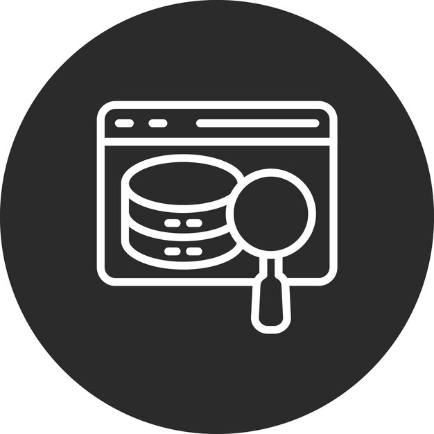 Ilustración del icono vectorial de interpretación de datos del conjunto de iconos de análisis de datos