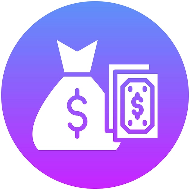 Ilustración del icono vectorial de inversión del conjunto de iconos de la economía empresarial