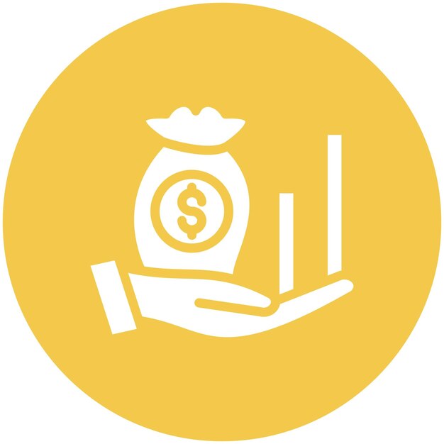 Ilustración del icono vectorial de inversión de negocios del conjunto de iconos de negocios y oficinas