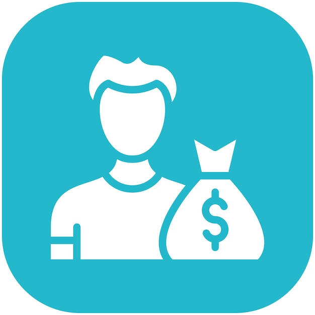 Ilustración del icono vectorial de los inversores del conjunto de iconos de Finanzas y Dinero
