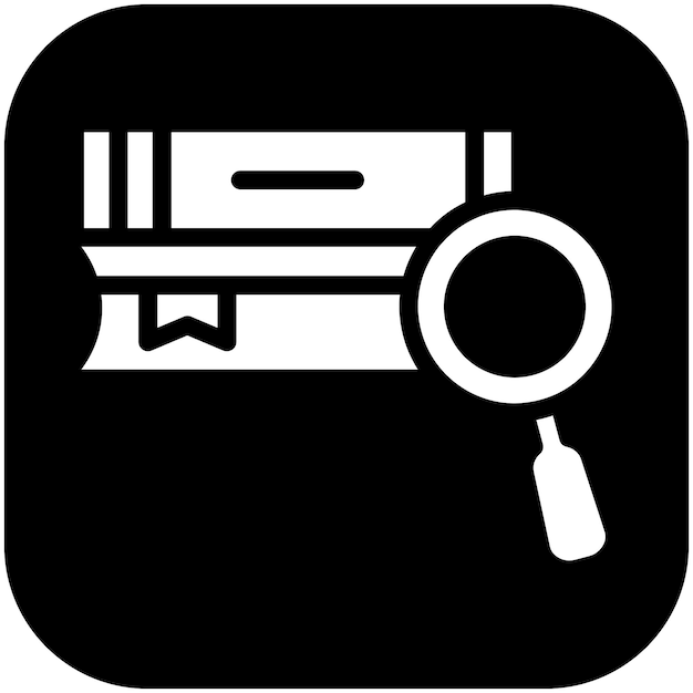Ilustración del icono vectorial de investigación del conjunto de iconos de literatura
