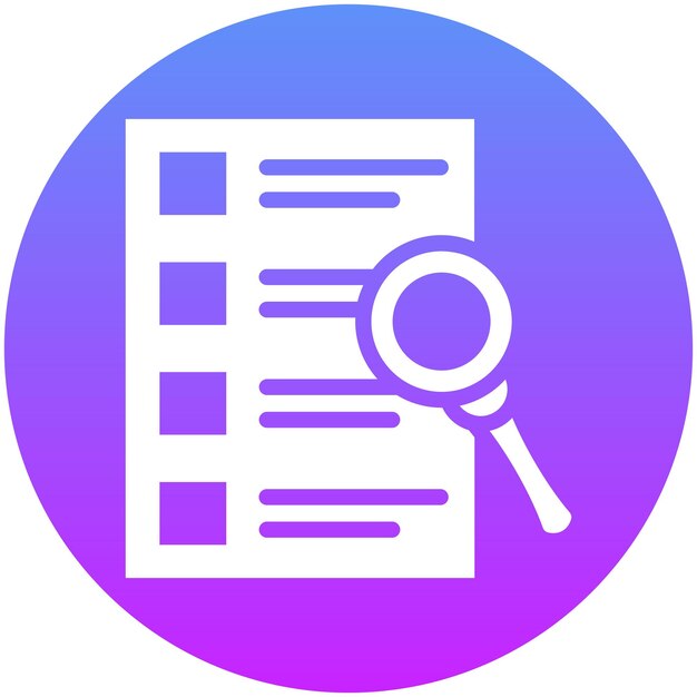 Ilustración del icono vectorial de investigación del conjunto de iconos de logros