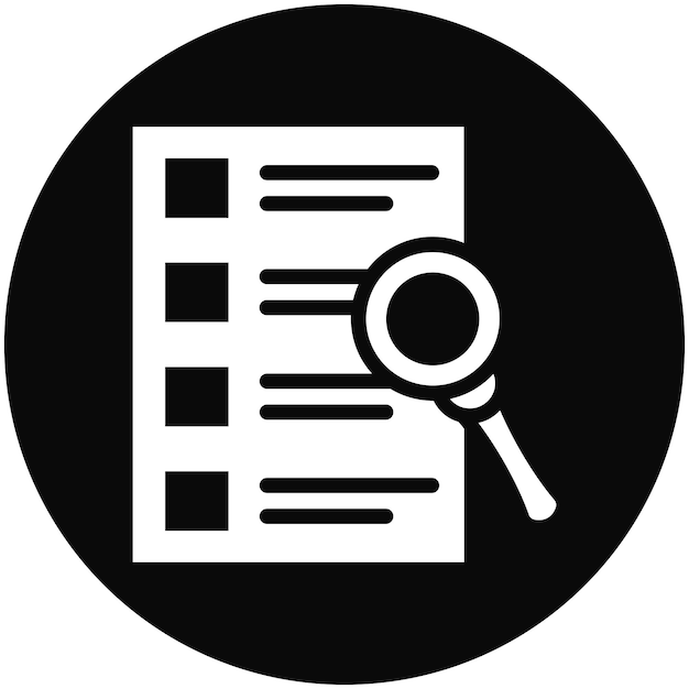 Ilustración del icono vectorial de investigación del conjunto de iconos de logros