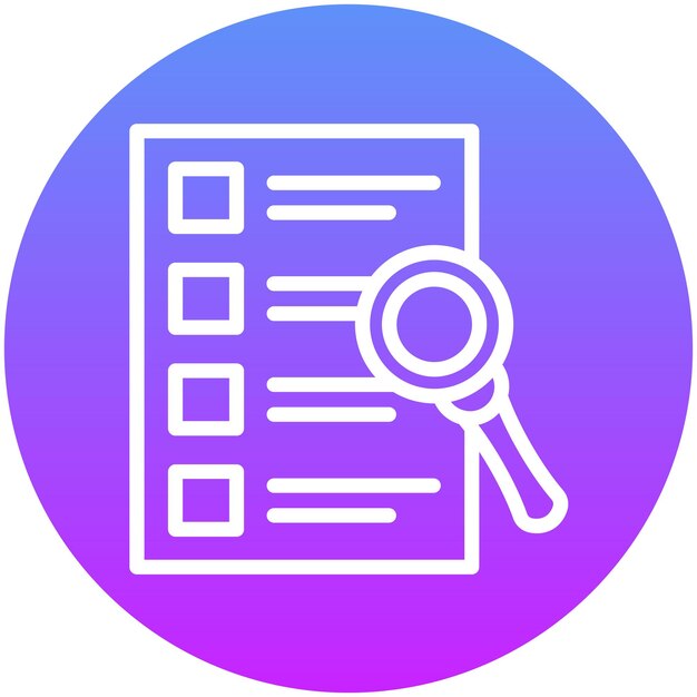Ilustración del icono vectorial de investigación del conjunto de iconos de logros