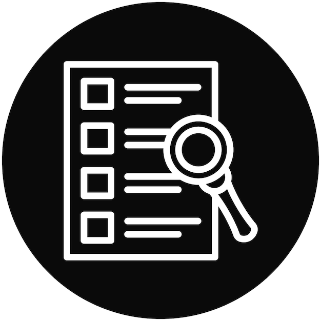 Ilustración del icono vectorial de investigación del conjunto de iconos de logros