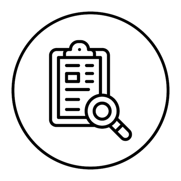 Ilustración del icono vectorial de investigación del conjunto de iconos de química