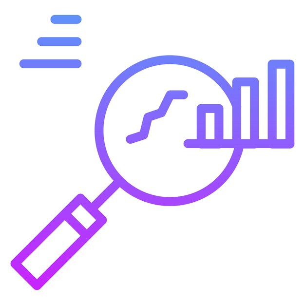 Ilustración del icono vectorial de investigación de negocios del conjunto de iconos de inicio de negocios