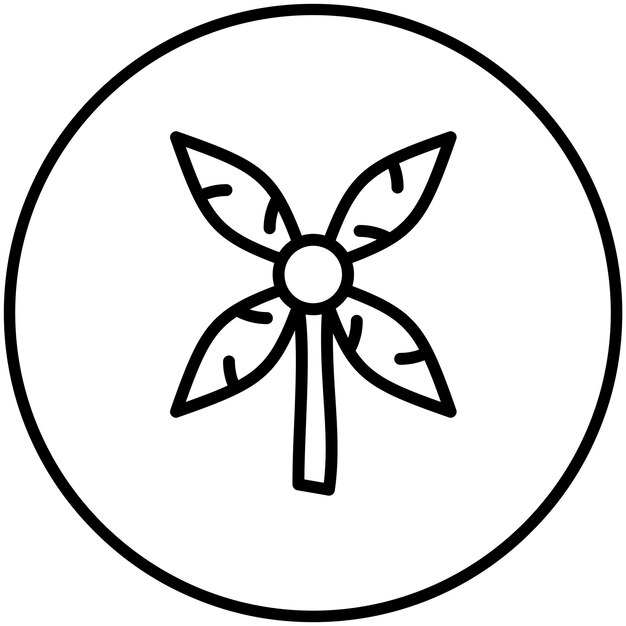 Ilustración del icono vectorial de Ixora del conjunto de iconos de flores