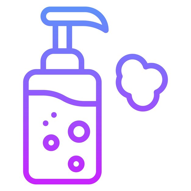 Ilustración del icono vectorial del jabón del conjunto de iconos de la rutina de higiene