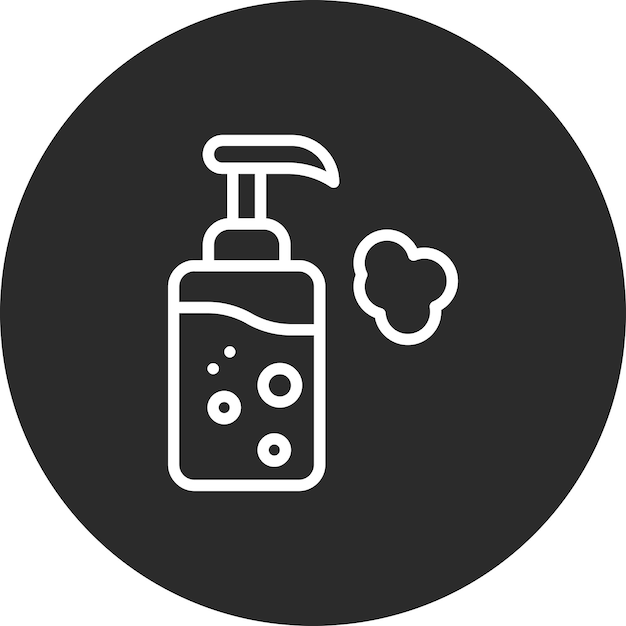 Ilustración del icono vectorial del jabón del conjunto de iconos de la rutina de higiene