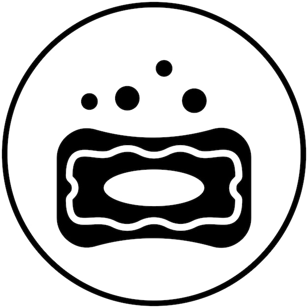 Ilustración del icono vectorial del jabón del conjunto de iconos de Spa