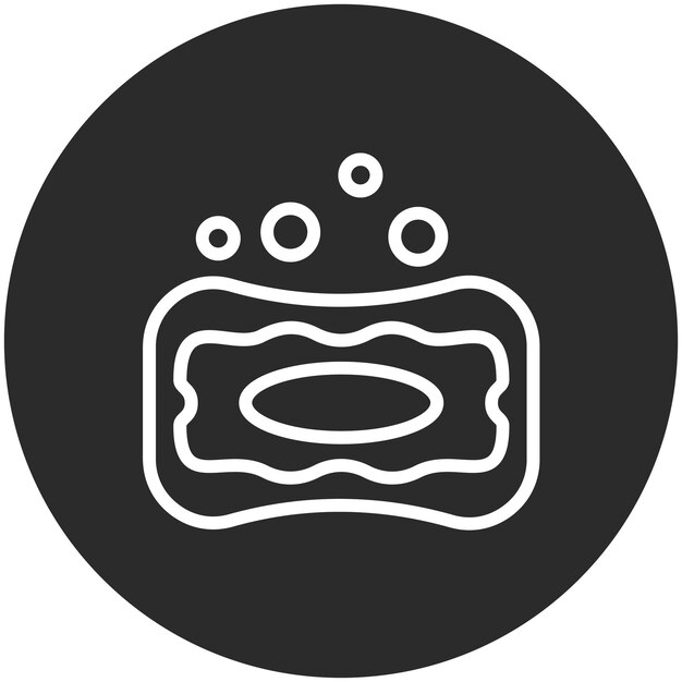 Ilustración del icono vectorial del jabón del conjunto de iconos de Spa