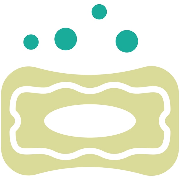 Ilustración del icono vectorial del jabón del conjunto de iconos de Spa