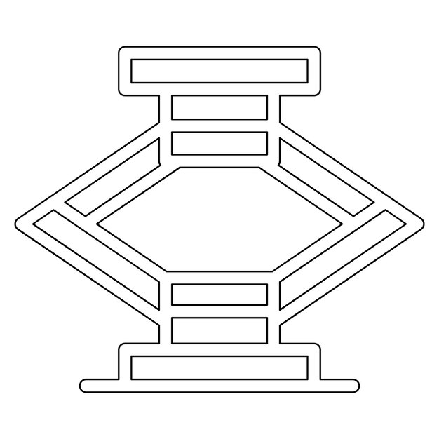 Ilustración del icono vectorial de Jack del conjunto de iconos de reparación de automóviles