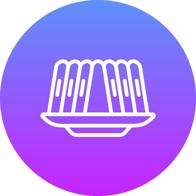 Ilustración del icono vectorial de jalea del conjunto de iconos de dulces y caramelos