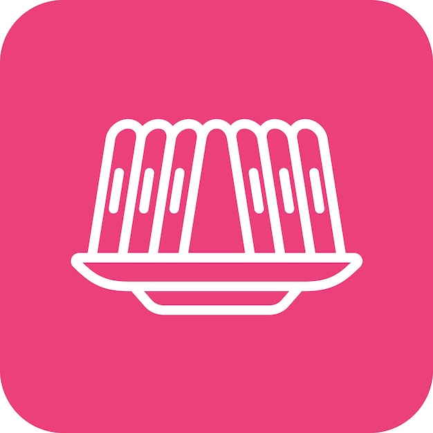 Ilustración del icono vectorial de jalea del conjunto de iconos de dulces y caramelos
