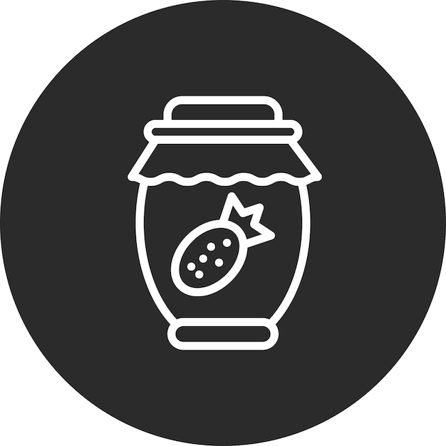 Ilustración del icono vectorial de Jam del conjunto de iconos de mañanas y desayunos