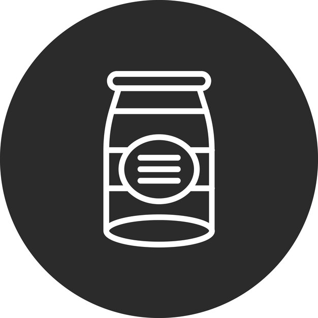 Ilustración del icono vectorial de Jam del conjunto de iconos de otoño