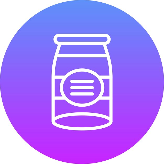 Ilustración del icono vectorial de Jam del conjunto de iconos de otoño