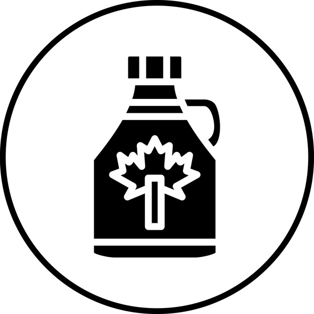 Ilustración del icono vectorial de jarabe de arce del conjunto de iconos de World Cuisine