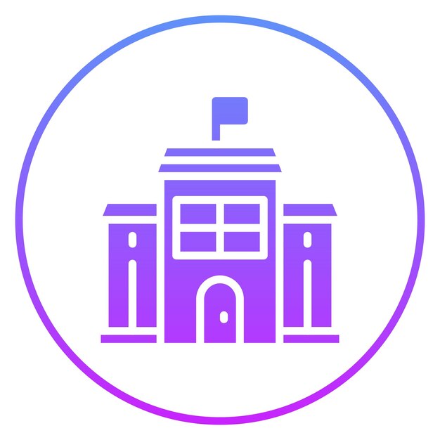 Ilustración del icono vectorial del jardín de infantes