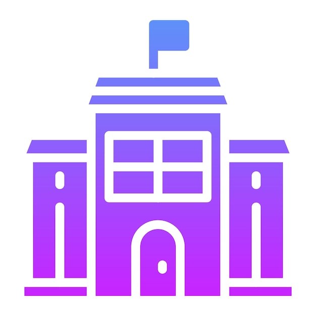 Ilustración del icono vectorial del jardín de infantes