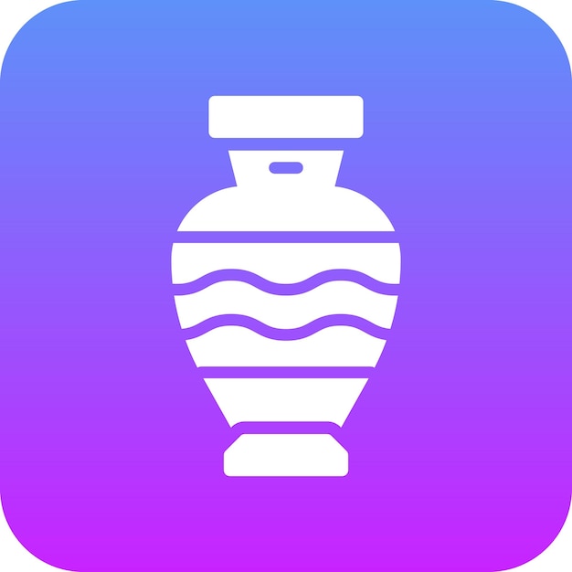 Ilustración del icono vectorial del jarrón del conjunto de iconos de Historia
