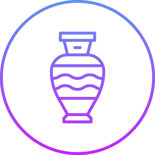 Ilustración del icono vectorial del jarrón del conjunto de iconos de Historia