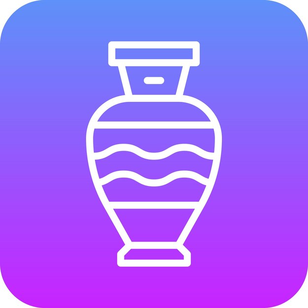 Ilustración del icono vectorial del jarrón del conjunto de iconos de Historia