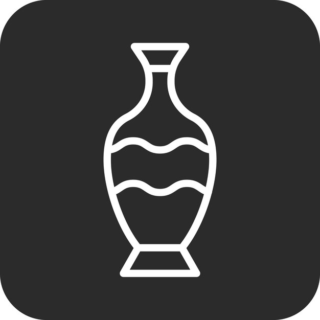 Ilustración del icono vectorial del jarrón del icono del Oeste Salvaje
