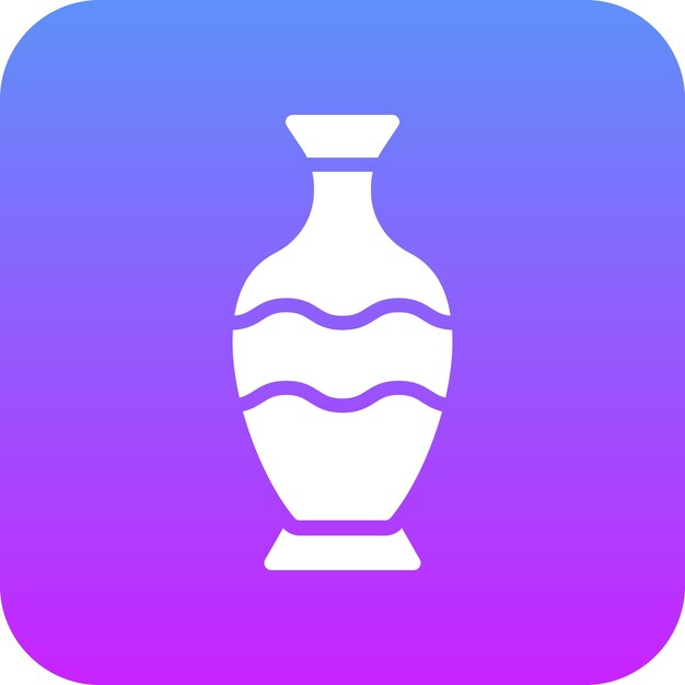 Ilustración del icono vectorial del jarrón del icono del Oeste Salvaje