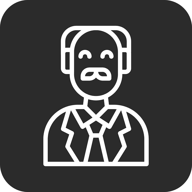Ilustración del icono vectorial del jefe del conjunto de iconos de la industria de la gasolina