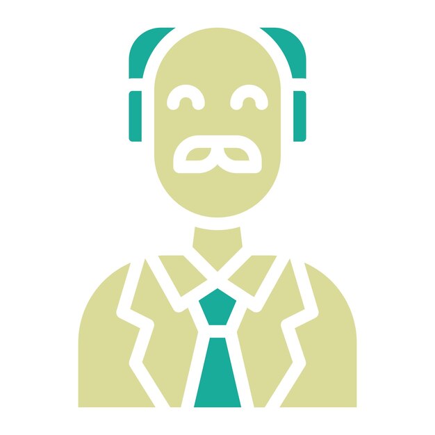Ilustración del icono vectorial del jefe del conjunto de iconos de la industria de la gasolina